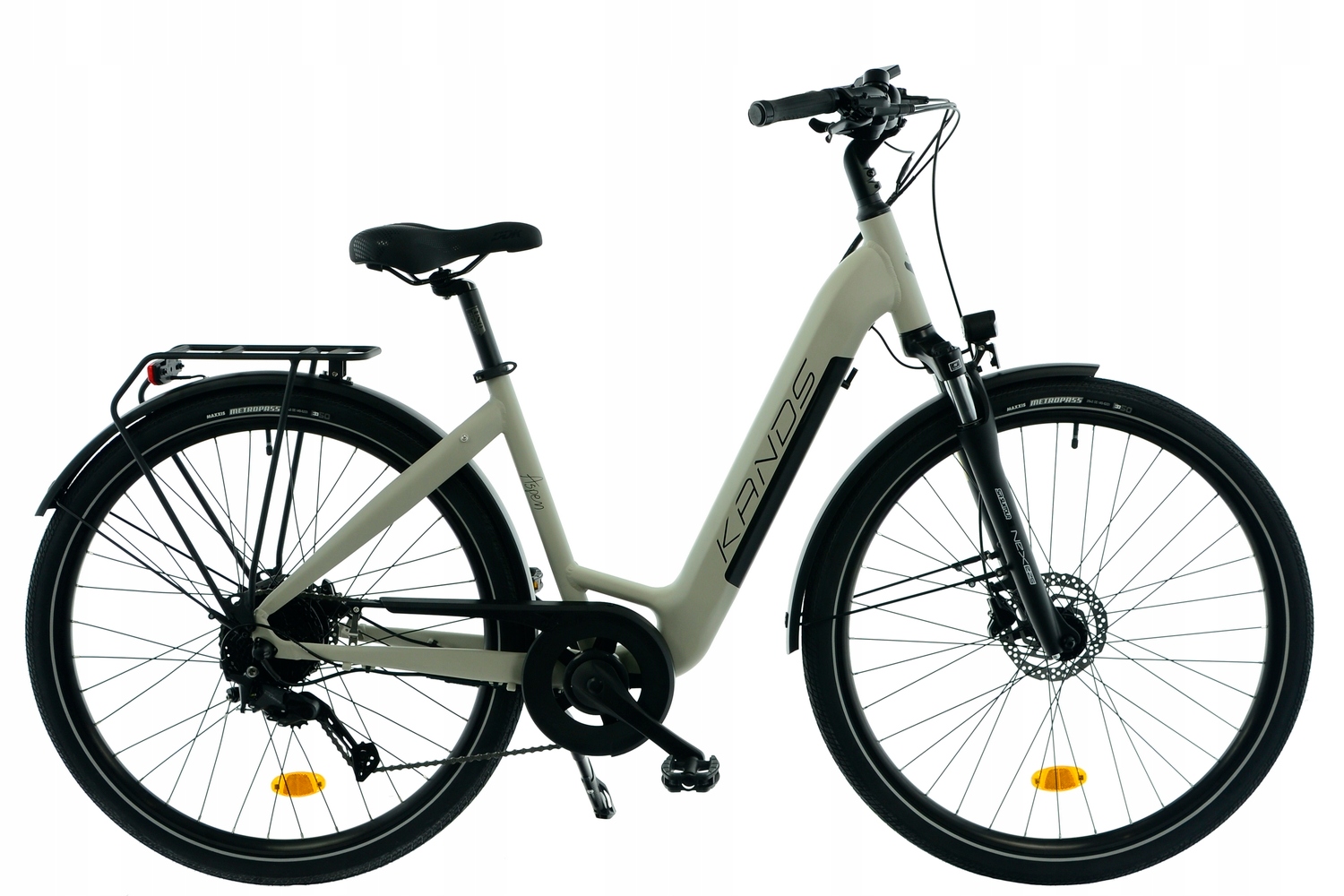 Rower E-Bike 28 KANDS ASPEN piaskowy mat ZASIĘG 120 Km
