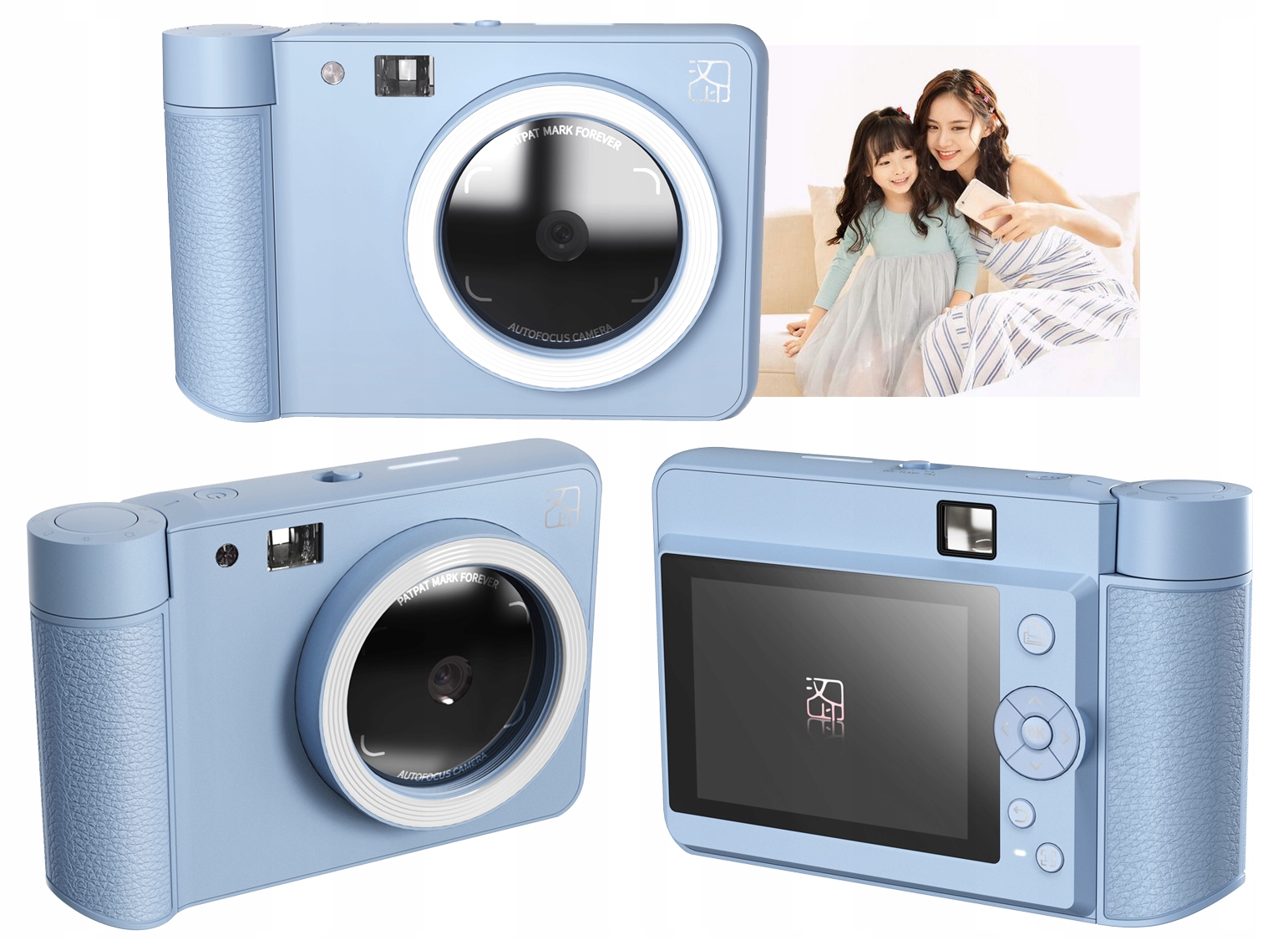 Aparat Hanin Z1 5MP Natychmiastowy Wydruk Zink Bluetooth Led LCD 2,8 Wkłady