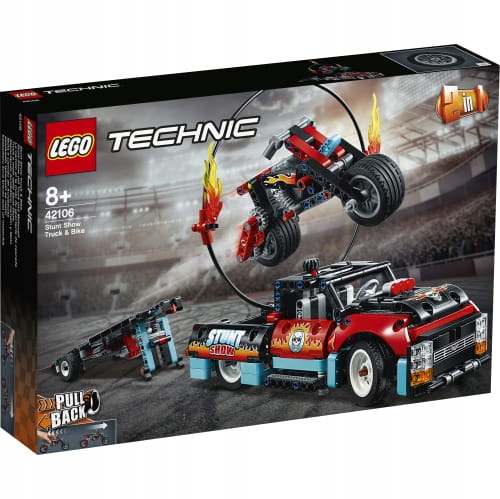 LEGO TECHNIC 42106 FURGONETKA I MOTOCYKL KASKADERS