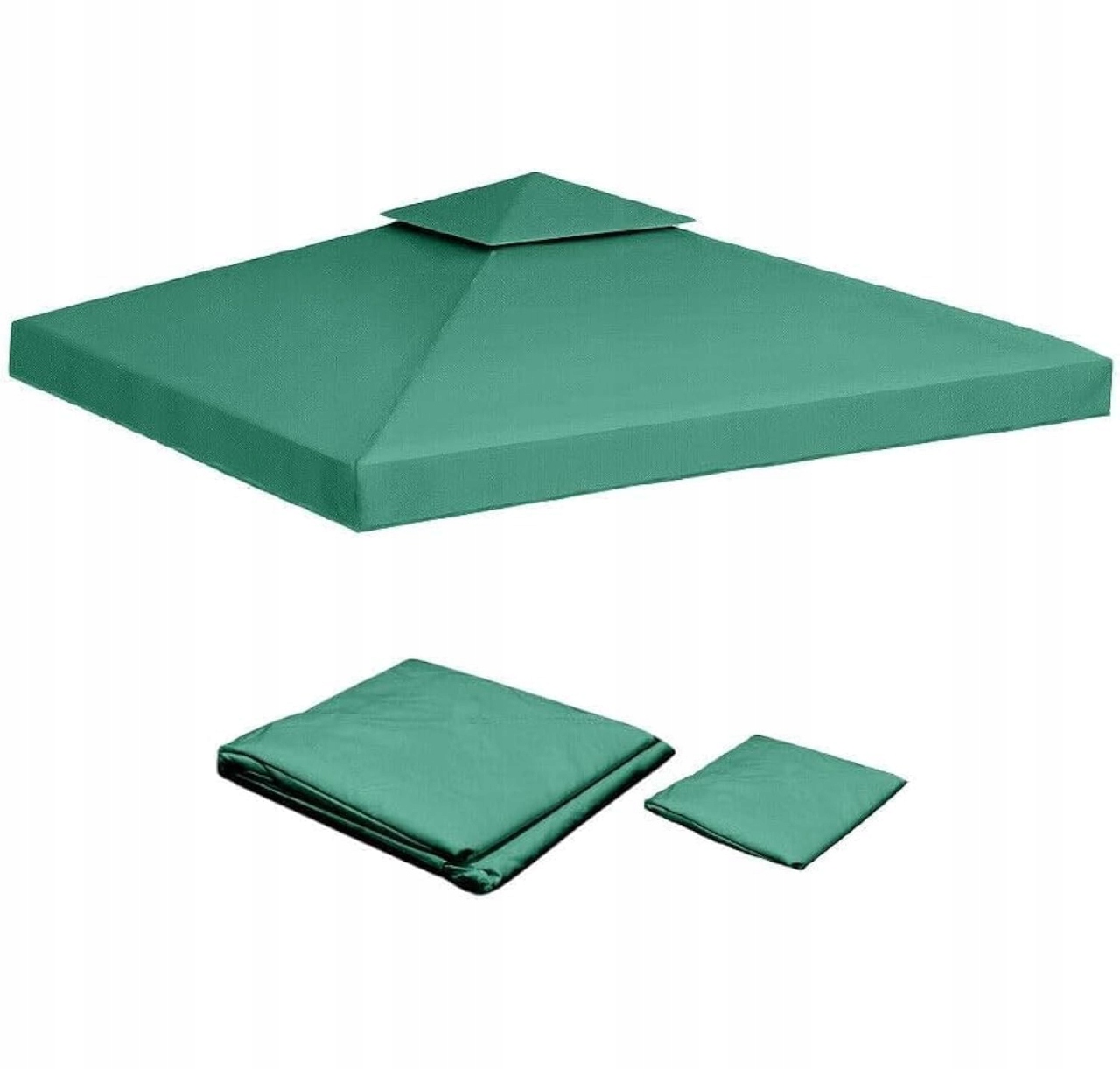 Krytina na střechu Zahradní pavilon Obložení Altán 3x3 m Tmavě zelená