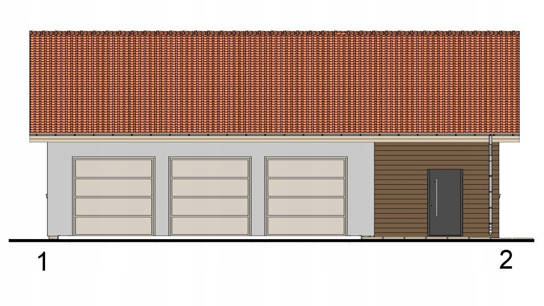 PROJEKT BUDYNKU GOSPODARCZEGO Z PIWNICZKĄ GO8 Długość 7.6 m