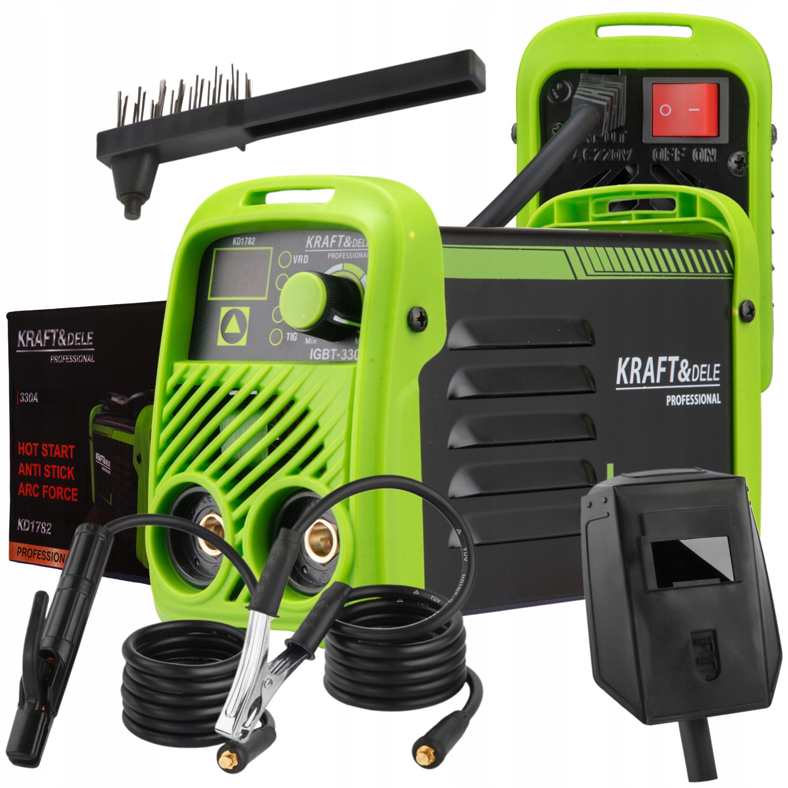 KRAFT&DELE INVERTERES HEGESZTŐGÉP 330A MMA TIG LIFT VRD KD1782