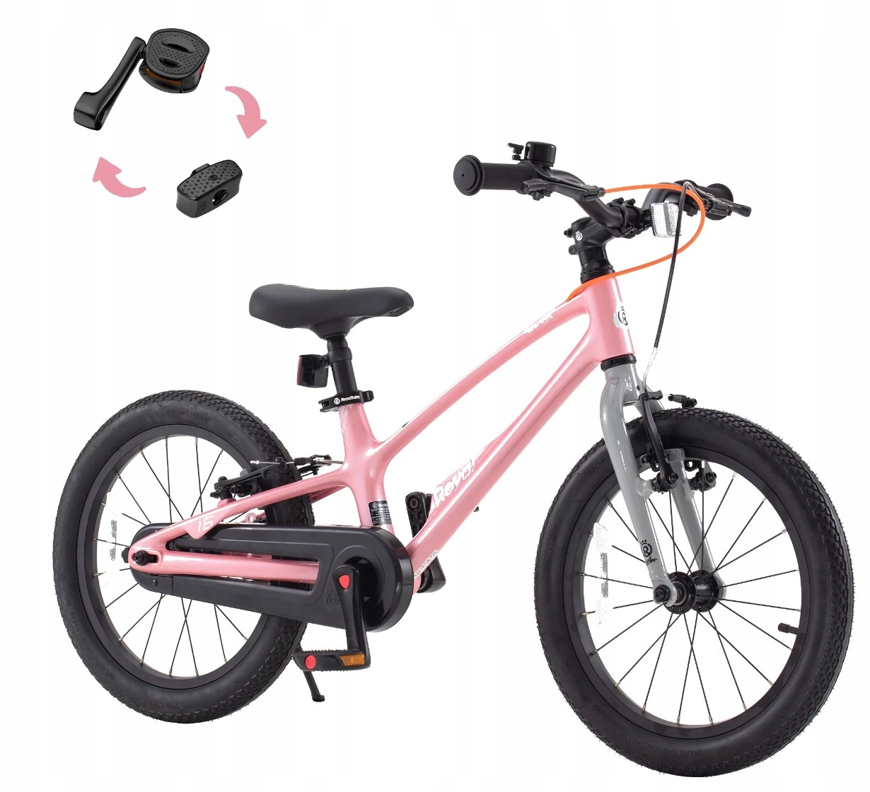 Rower dziecięcy 18" Royal by Tabou Space różowy szary R25