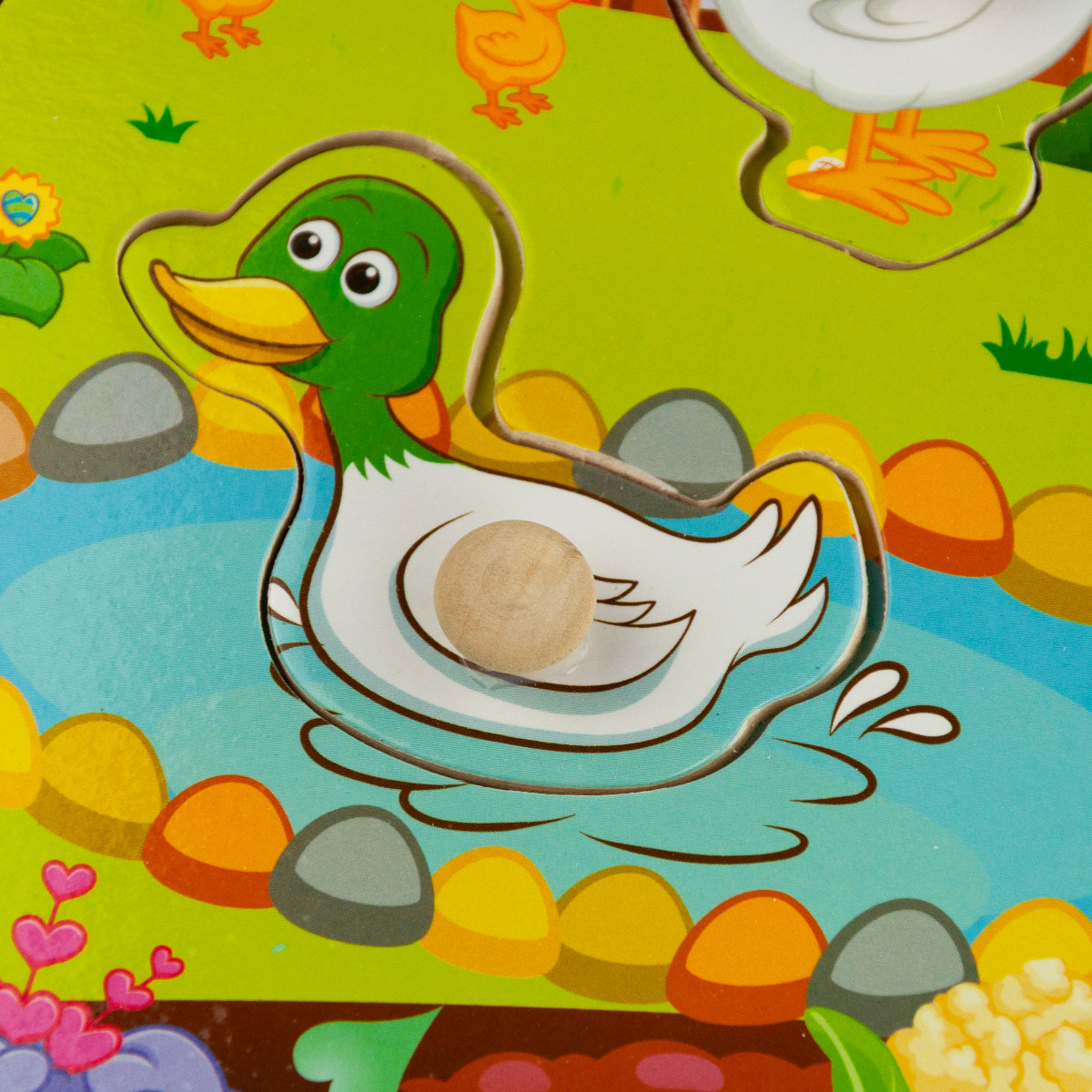 KLOCKI EDUKACYJNE PUZZLE DREWNIANE FARMA UKŁADANKA DLA MALUCHA ZWIERZĄTKA Marka Martom