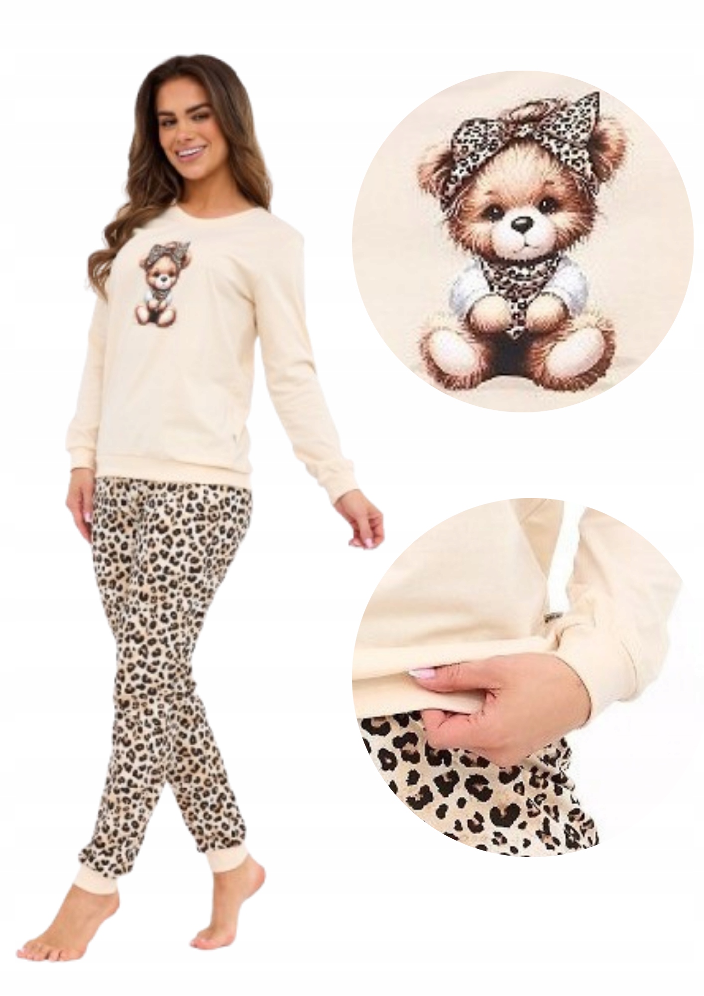 Cornette Panther dámské pyžamo 671/429 béžová XL