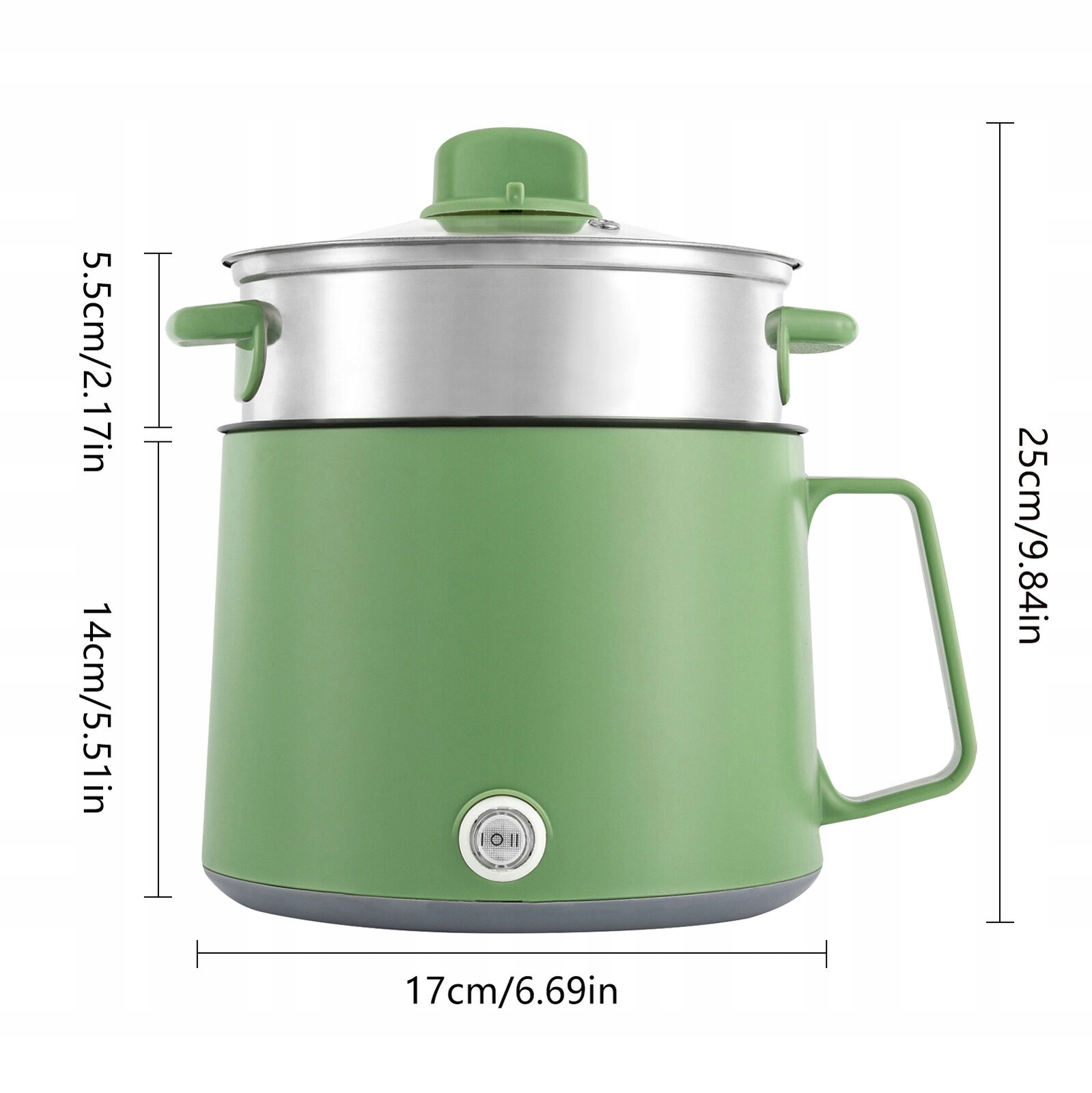 1.7L PRZENOŚNA DWUWARSTWOWA ELEKTRYCZNA PAROWARY Marka inna