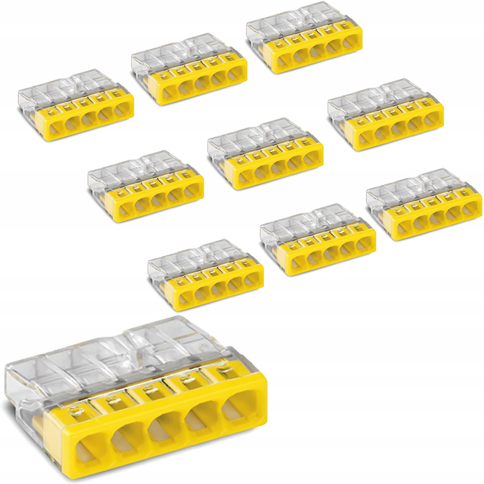 10x SZYBKOZŁĄCZKA KOSTKA ZŁĄCZKA NA DRUT 5x2,5mm