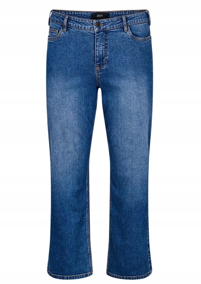 Kalhoty Plus Size Zizzi Jednoduché Džíny S Vysokým Pasem 664O N78 52