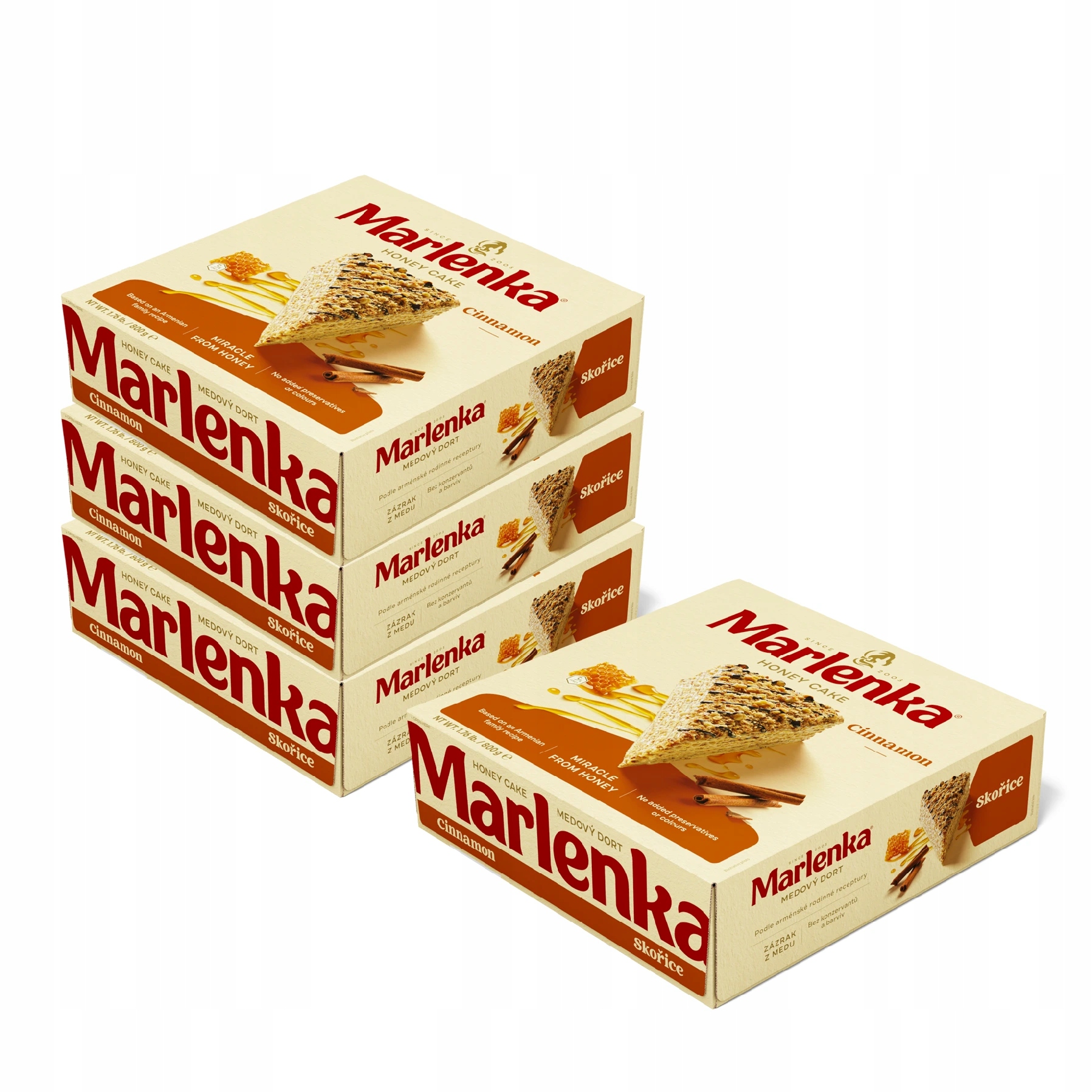 Marlenka 3+1 Medový dort se skořicí 4 x 800 g