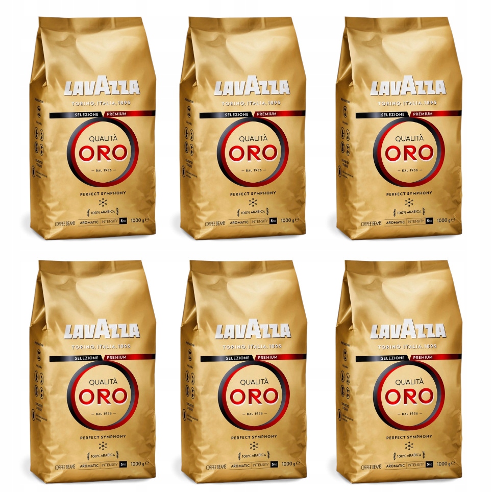 Levně Káva Lavazza Zrnková Qualita Oro 6x1 kg