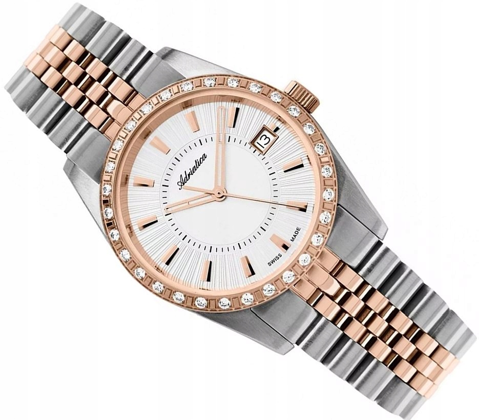 Dámské Bižuterní Hodinky Adriatica A3801.R113QZ Módní Insta Bicolor Set