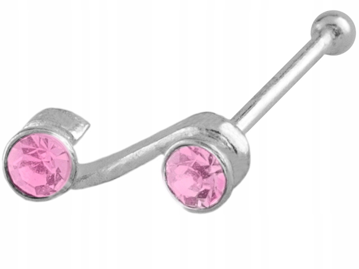 VERSIL kolczyk do nosa nos 'S' cyrkonie SREBRO 925 Rodzaj kolczyki