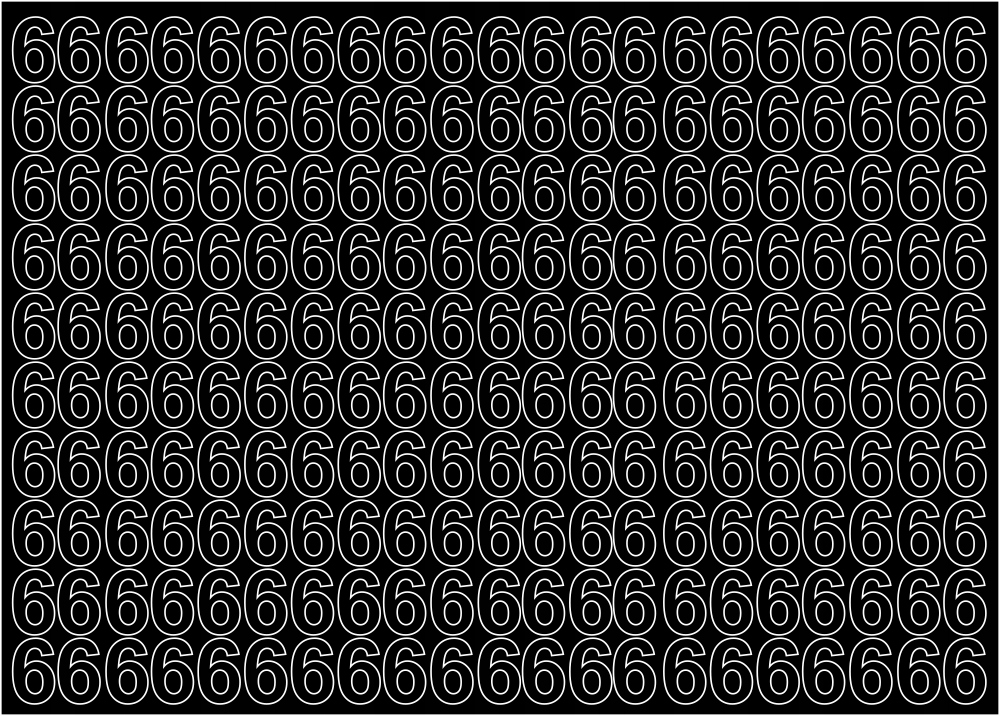 

Zestaw samoprzylepnych cyfr 6 szóstka 1cm 210szt.