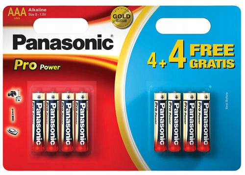 

8x Baterie Alk. R03/AAA Panasonic Pro Power