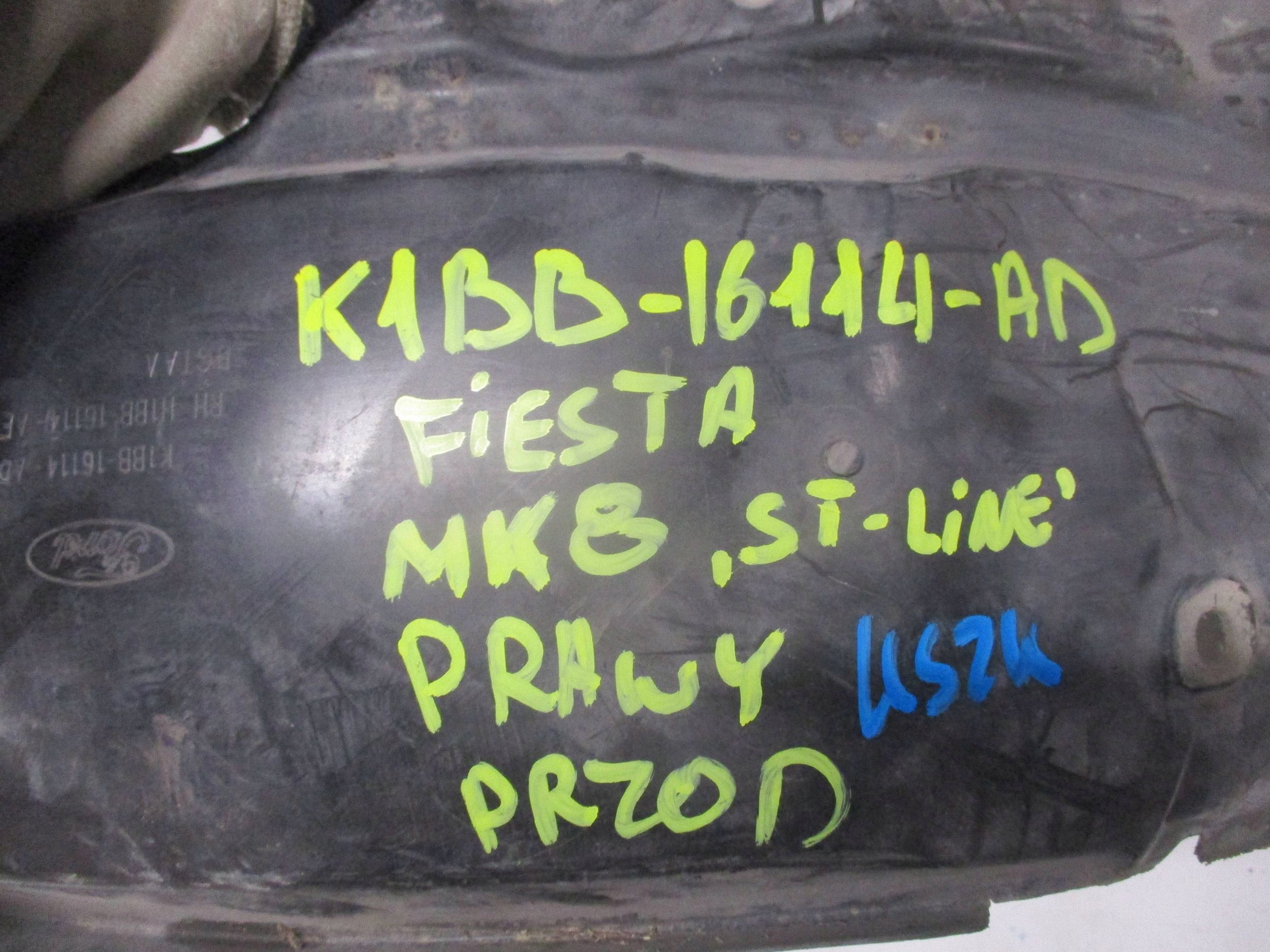 mudguard front right FORD FIESTA K1BB16114AD