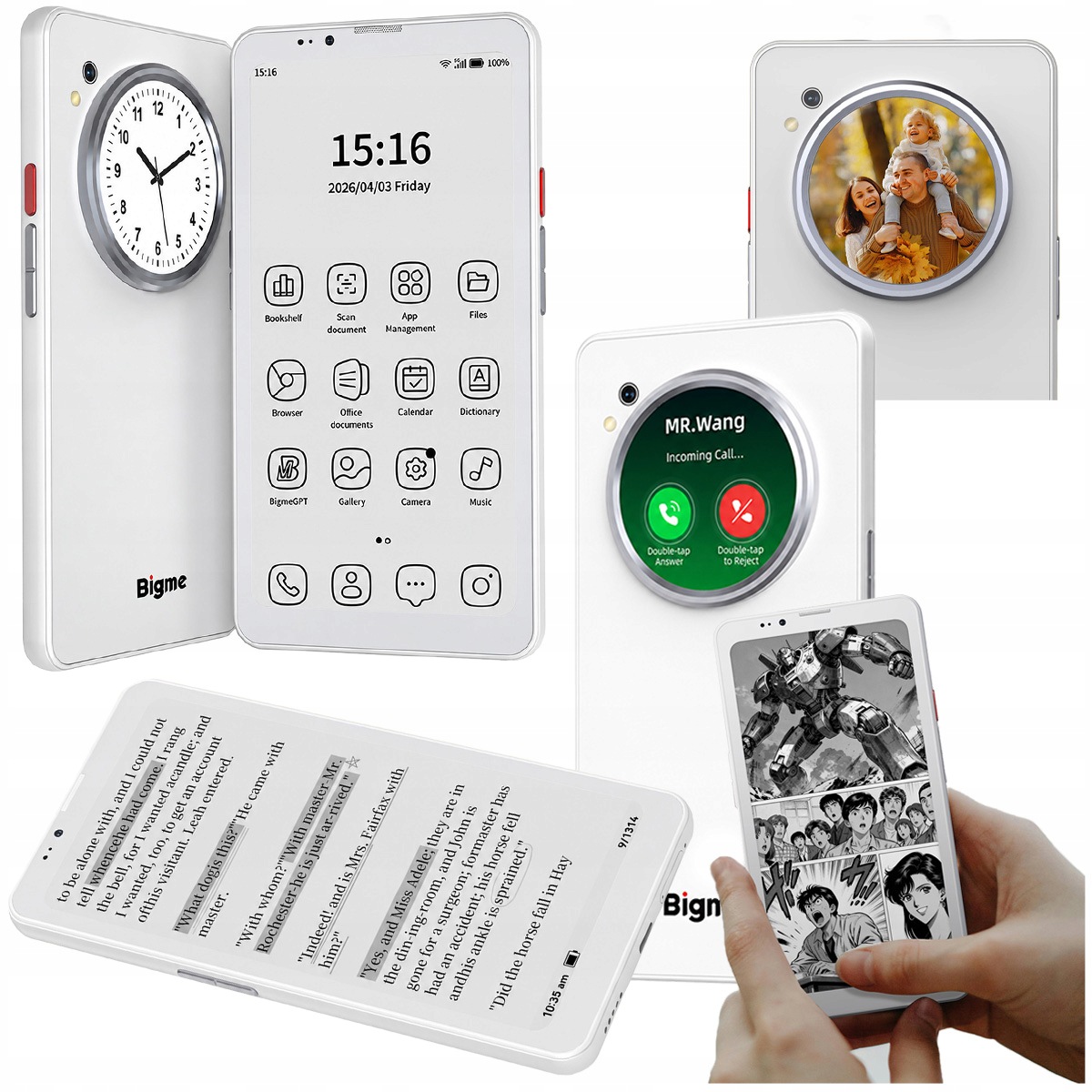 Bigme Hibreak Dual E Ink LCD Czytnik E-book Smartfon 6,13" 12/256