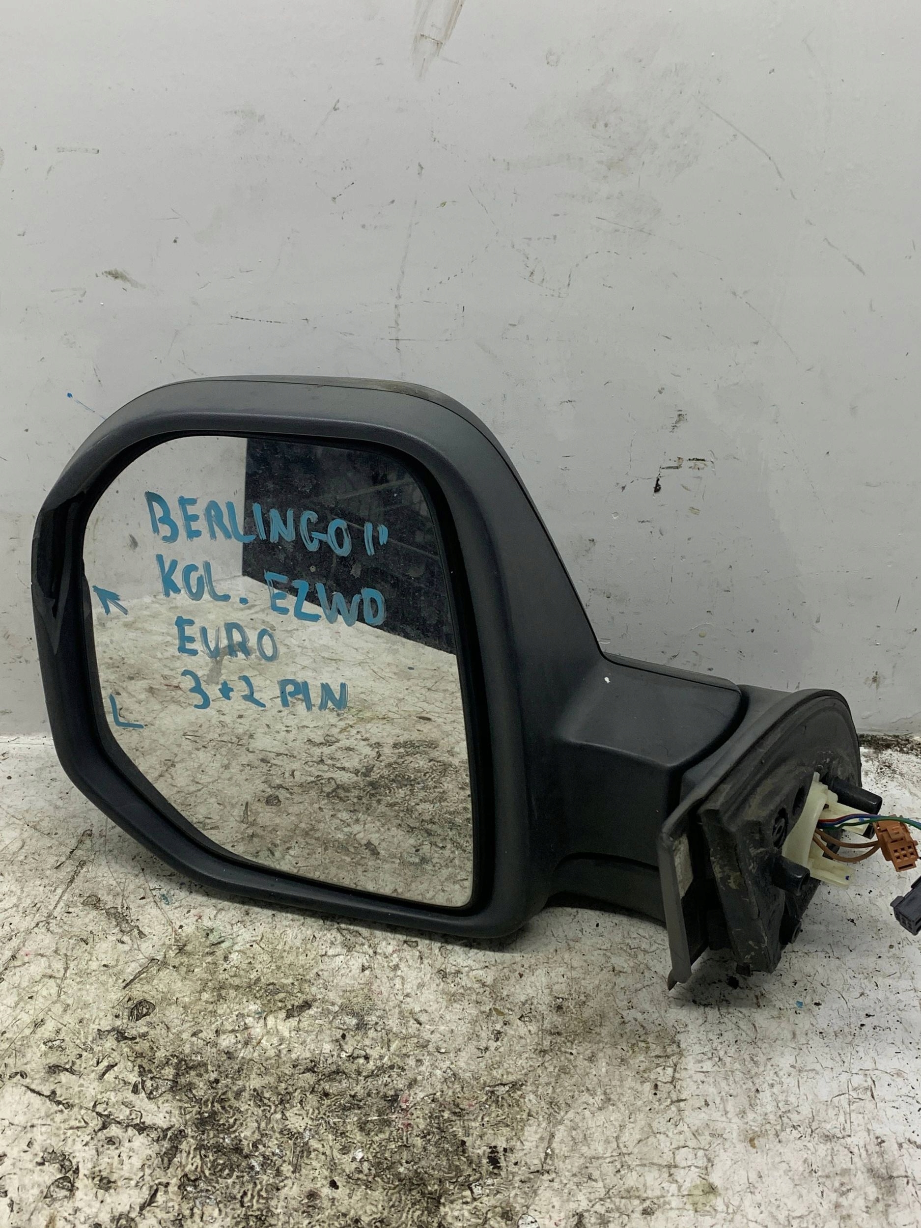mirror exterior left 5 PIN CITROEN BERLINGO II colour EZWD