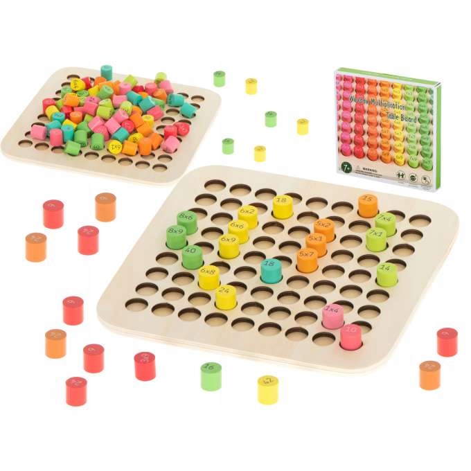 TABLICZKA MNOŻENIA DO 100 DREWNIANA ZESTAW