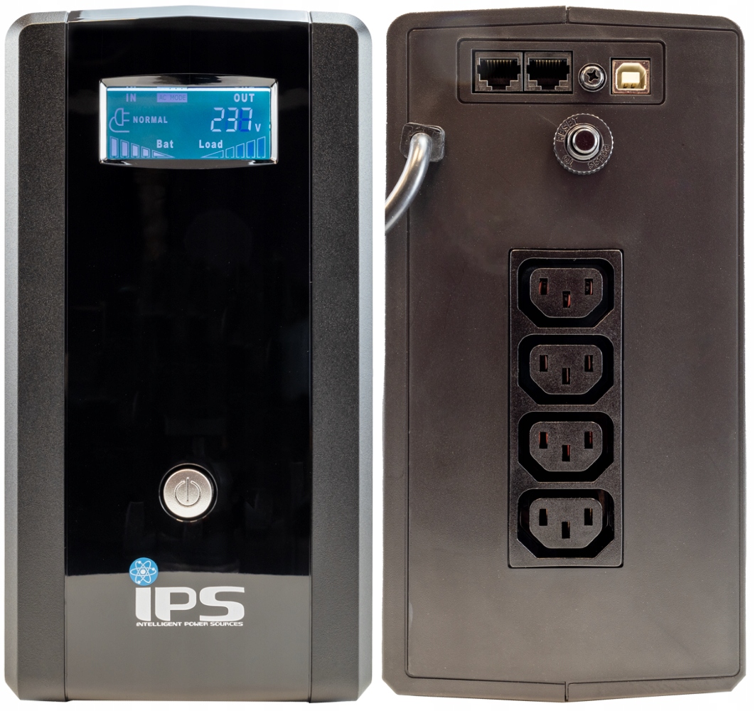 Zasilacz Awaryjny Ups Tower 1200VA 720W LCD Ips Rtv Komputera Laptopa 4 Iec