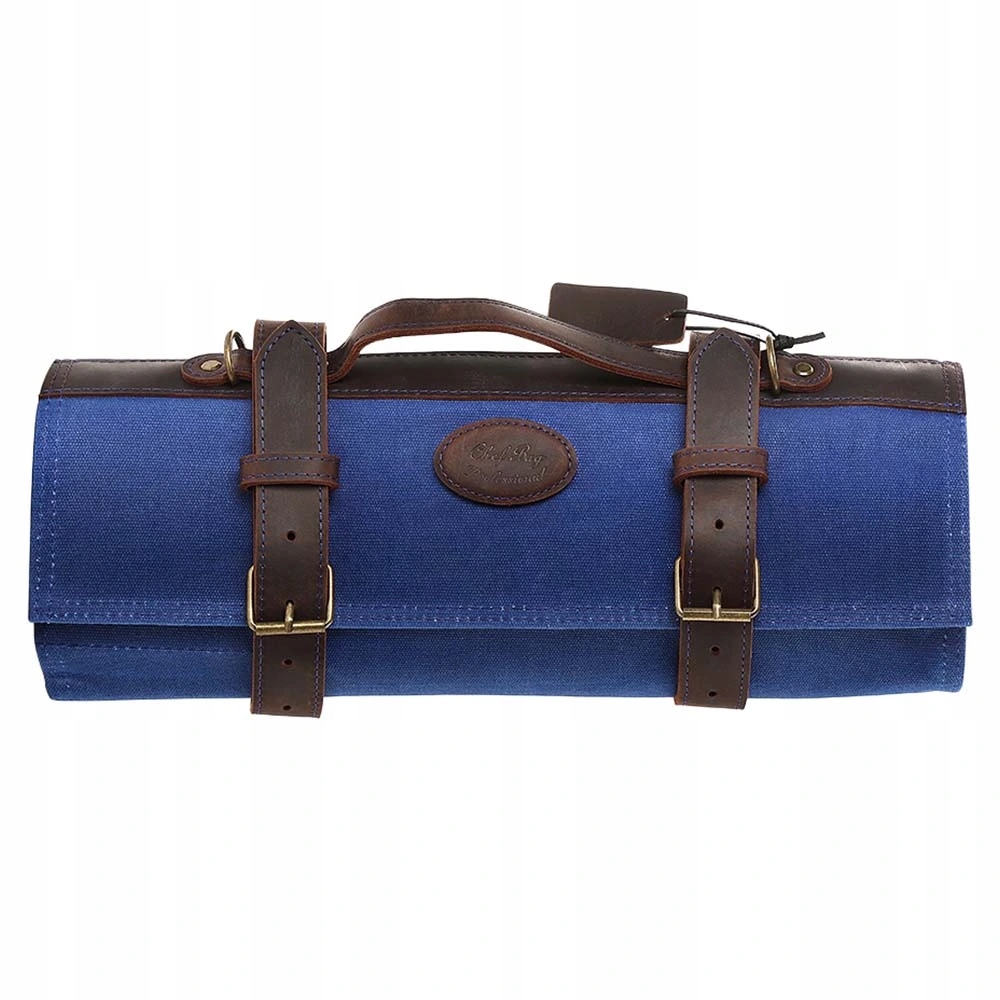 Luxusný šéfkuchársky bag (taška) Canvas na nože pre profesionálov modrý