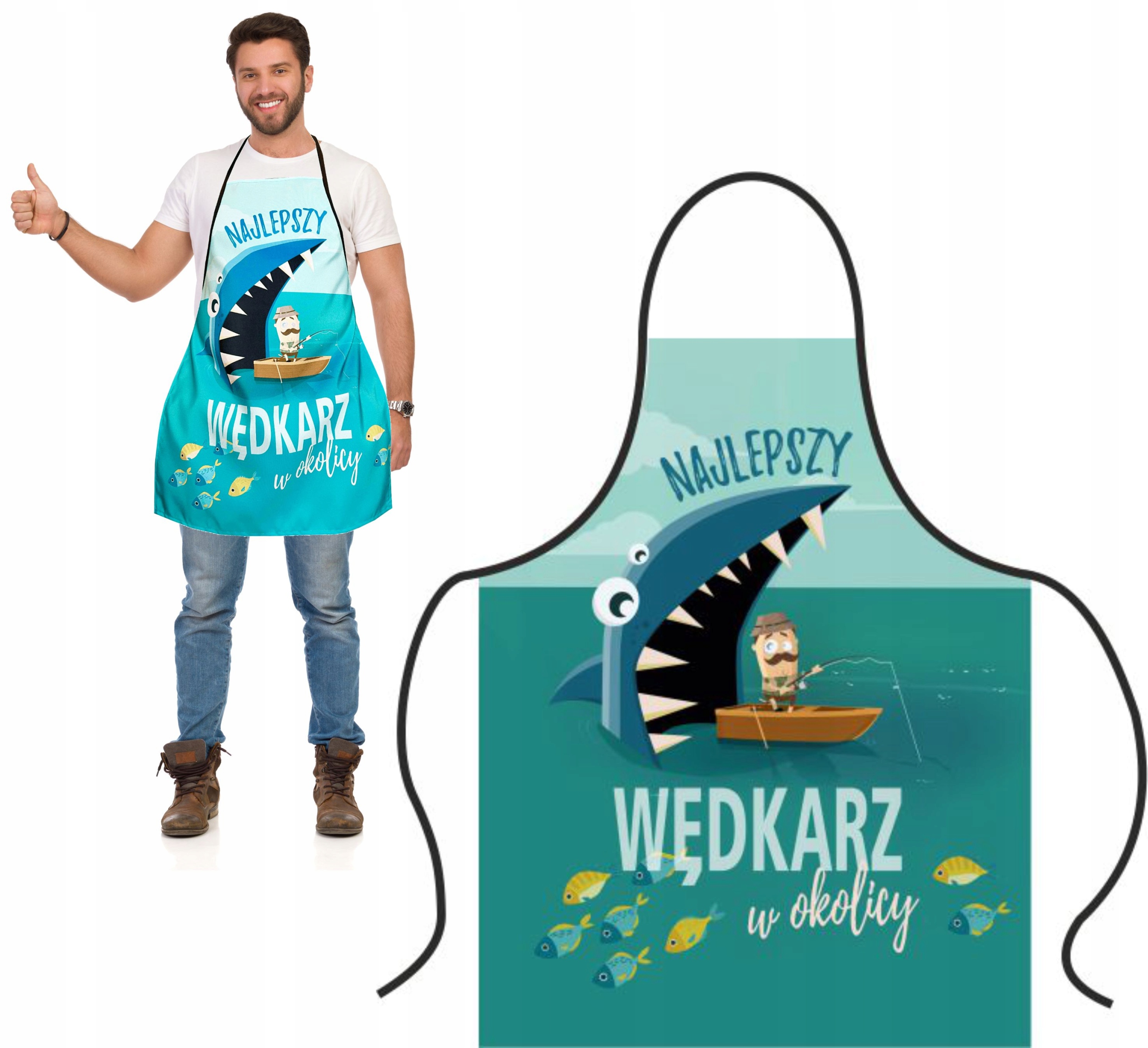 

Fartuch Kuchenny dla wędkarza Na Ryby rybaka