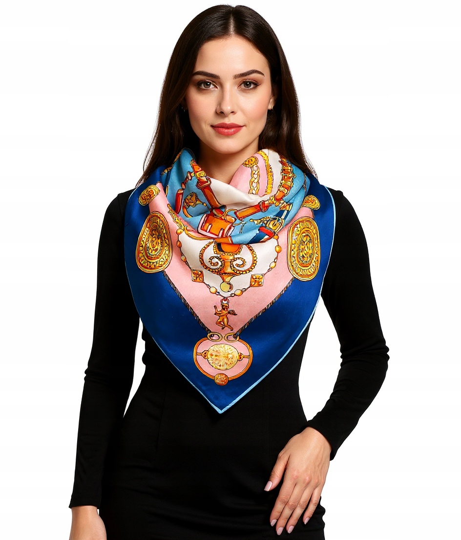 Hedvábný Šátek 100% Přírodní Morušový Hedvábí, Prémiová Kvalita Hq