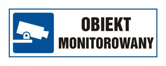 Obiekt monitorowany tabliczka PCV 10,5x29,7