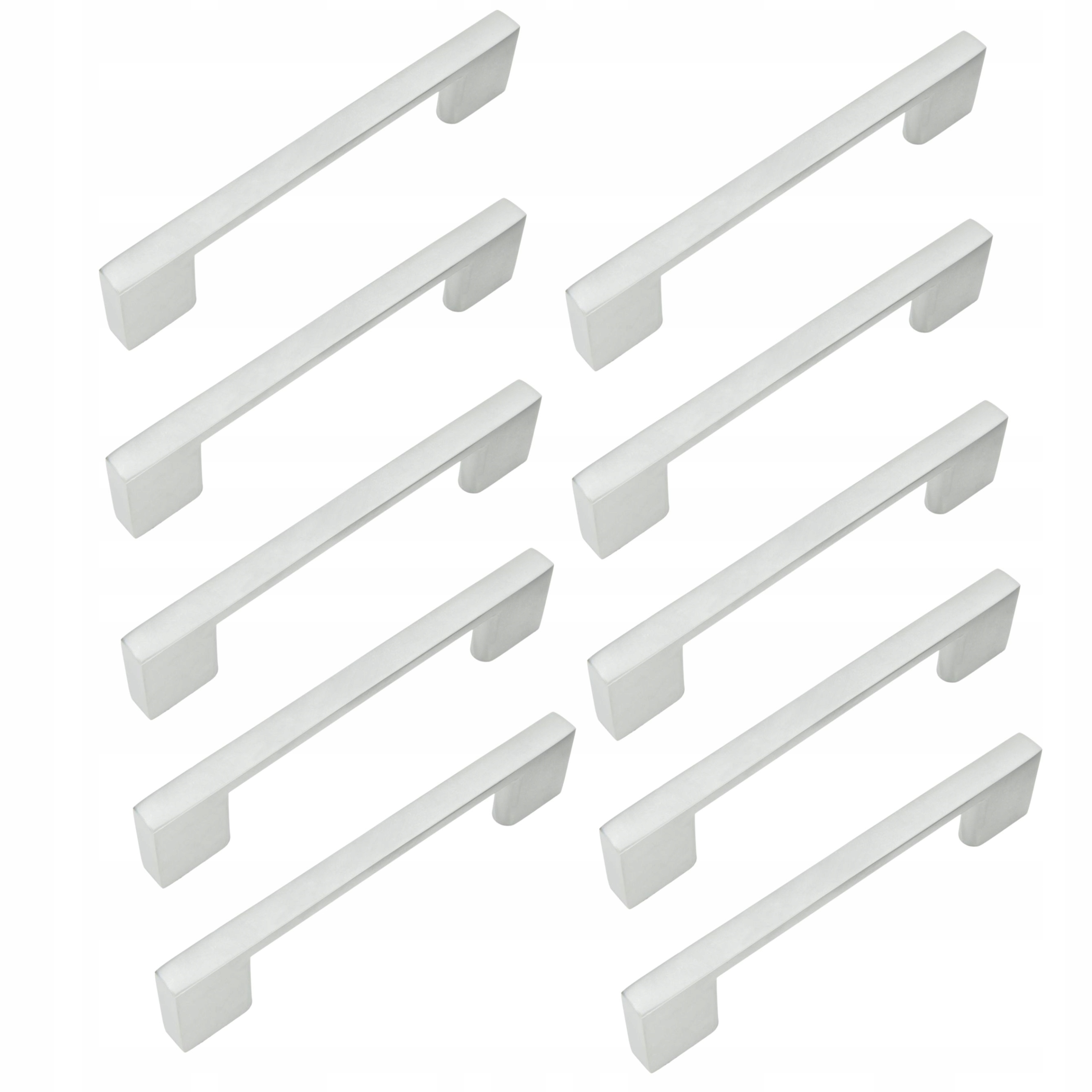 10 x Nábytková úchytka stříbrný 96 mm kovový držák do zásuvky pro kuchyňský nábytek