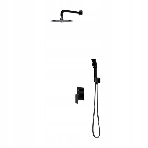 Podomietkový Sprchový Set, Čierny Mat, Parma