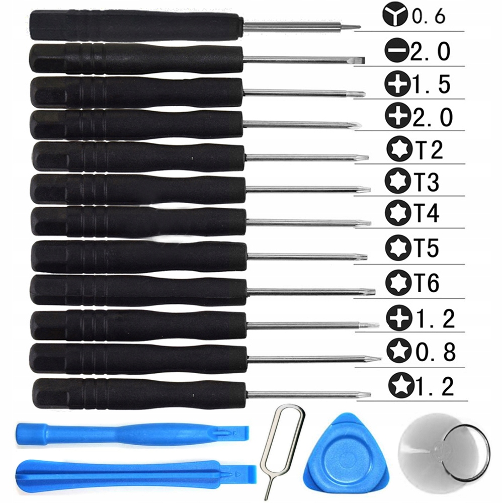 WKRĘTAKI ŚRUBOKRĘTY SERWISOWE DO TELEFONÓW 18w1 Stan opakowania oryginalne