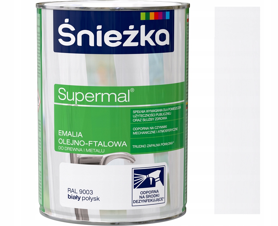 

Śnieżka Emalia Olejno-ftalowa 0.8L Biała 9003
