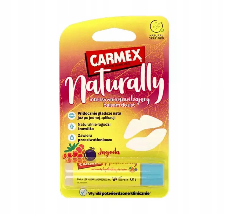 CARMEX NATURALLY BALSAM DO UST JAGODA 4,25G oryginal
