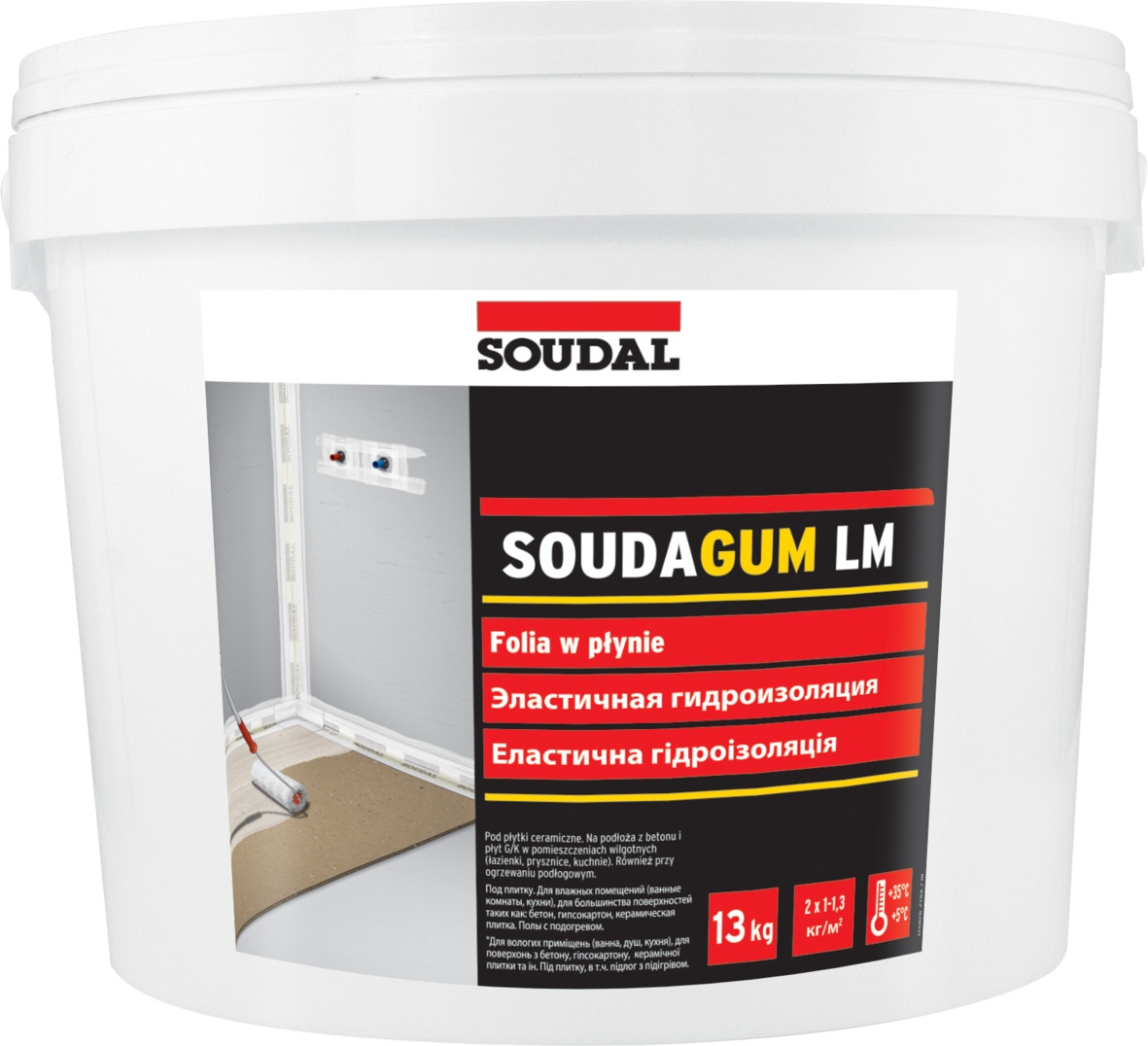 Soudal Membrána vodotěsná Soudagum LM 13 kg