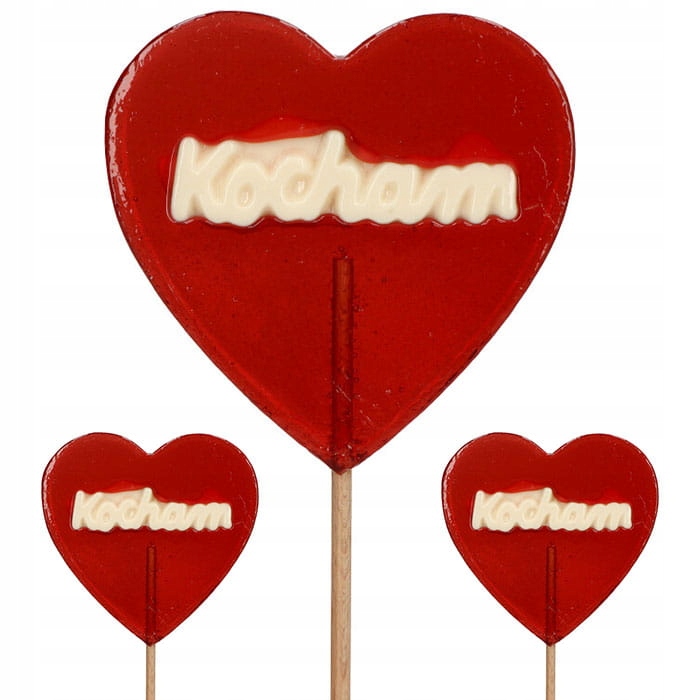 Levně Lízátko Lízátka Srdce Miluji 55G Na Valentýna, Den Matek Babičky 25 Ks
