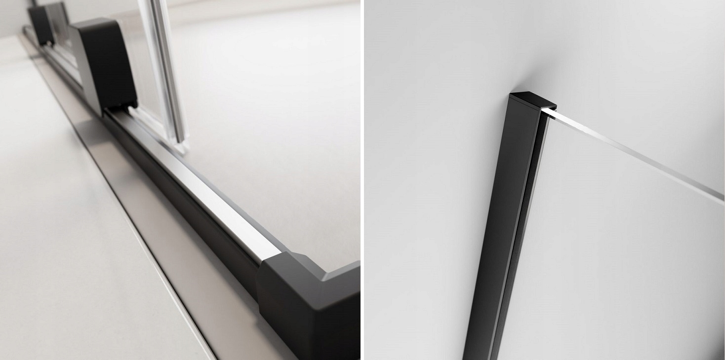 Drzwi czarne RADAWAY Furo Black DWJ 90x200 LEWE Wysokość produktu 200 cm