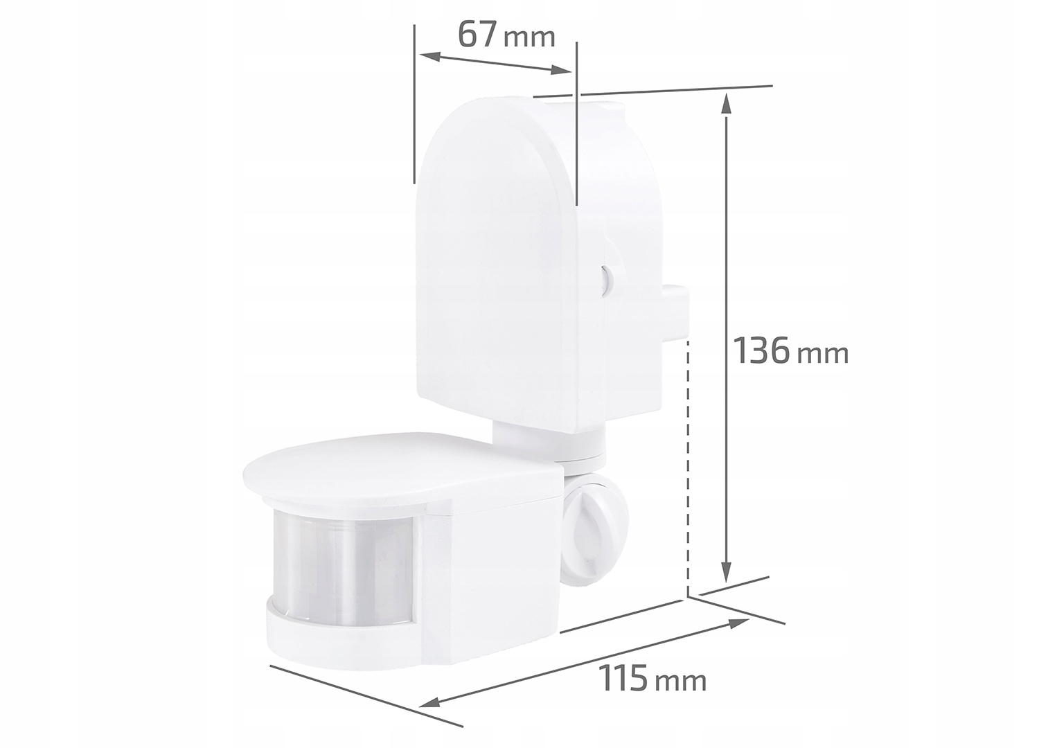 CZUJNIK RUCHU SUFITOWY CP-3B PIR IP44 Rodzaj profilu nawierzchniowy
