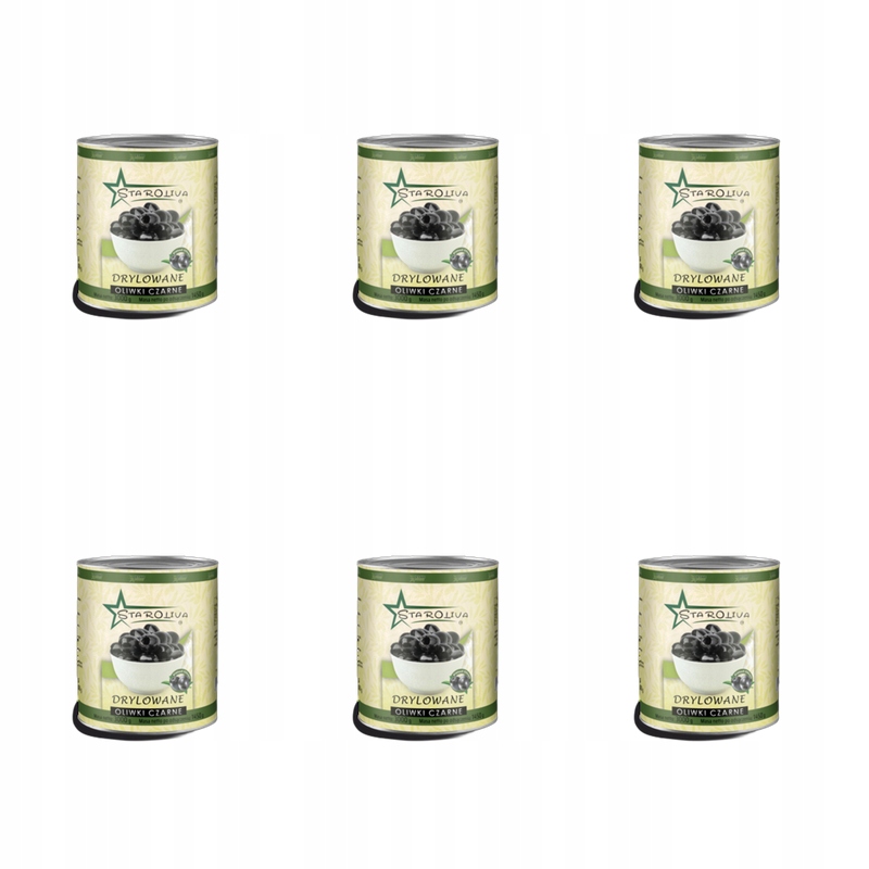 Černé olivy vypeckované v nálevu 3000/1450 g Staroliva X6