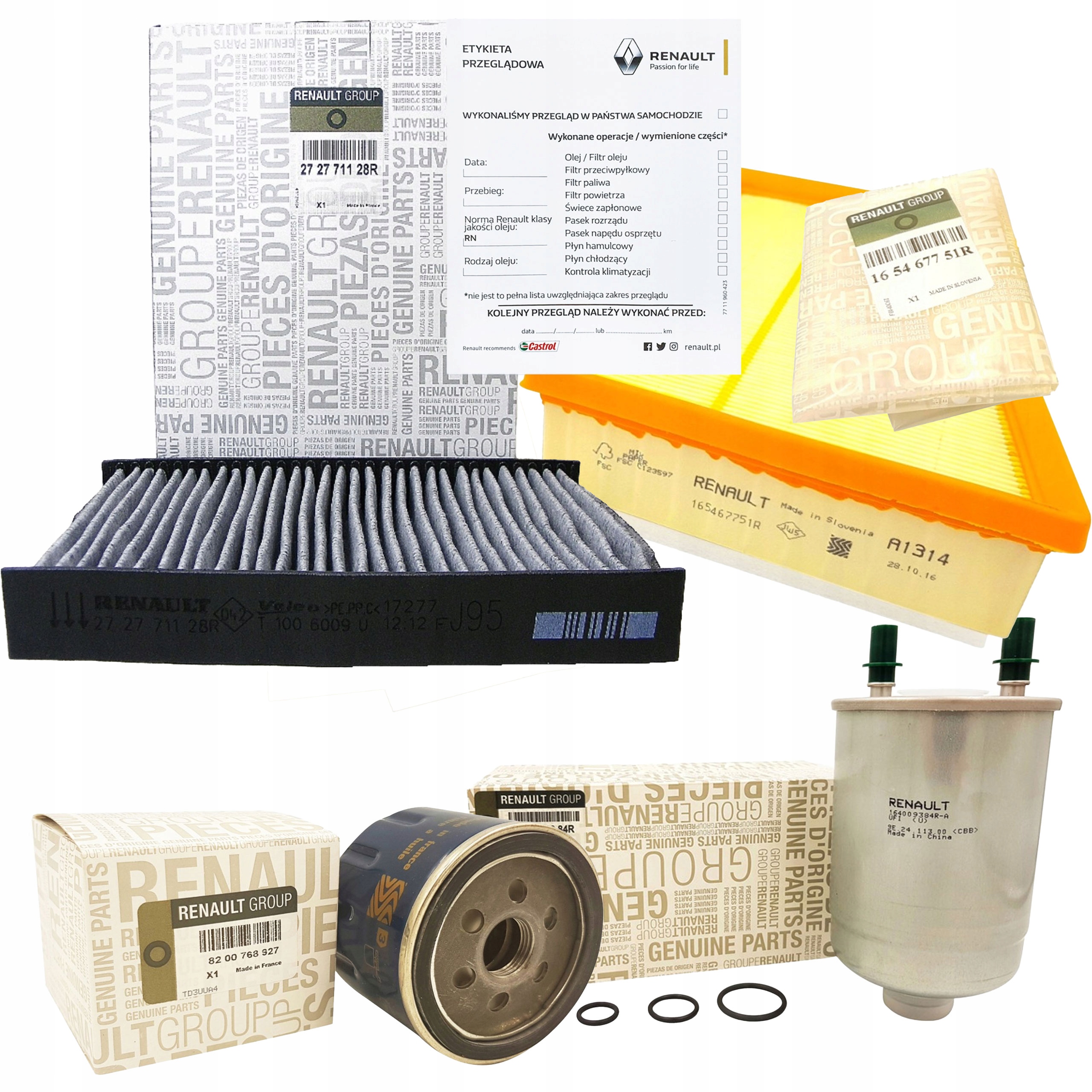 Sada filtrů Renault Megane III 1.5 dCi Oe vzduchového oleje 272771128R