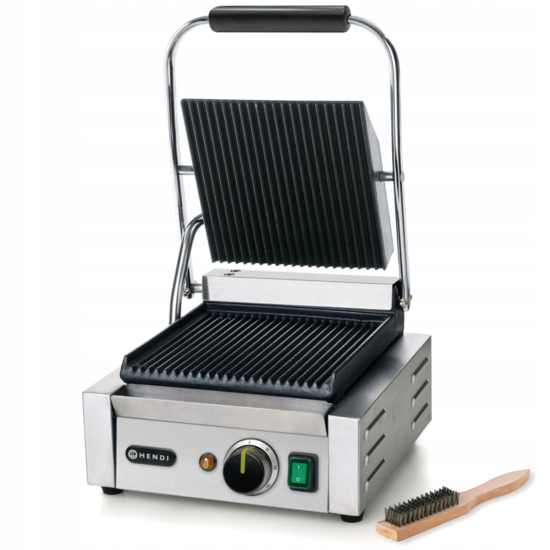Kontakt grill kontaktowy ryflowany pojedynczy 1800W Hendi 263501