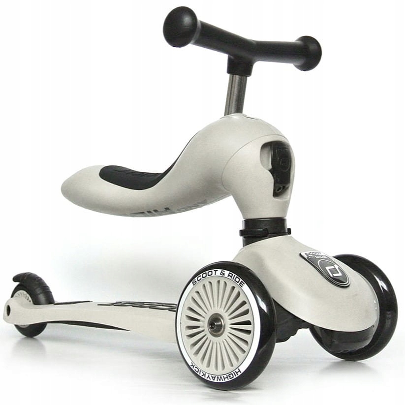Scoot And Ride Ash ZESTAW HULAJNOGA Jeździk 2w1 + KASK LED S-M 2-5 + GRATIS Kod producenta 96268