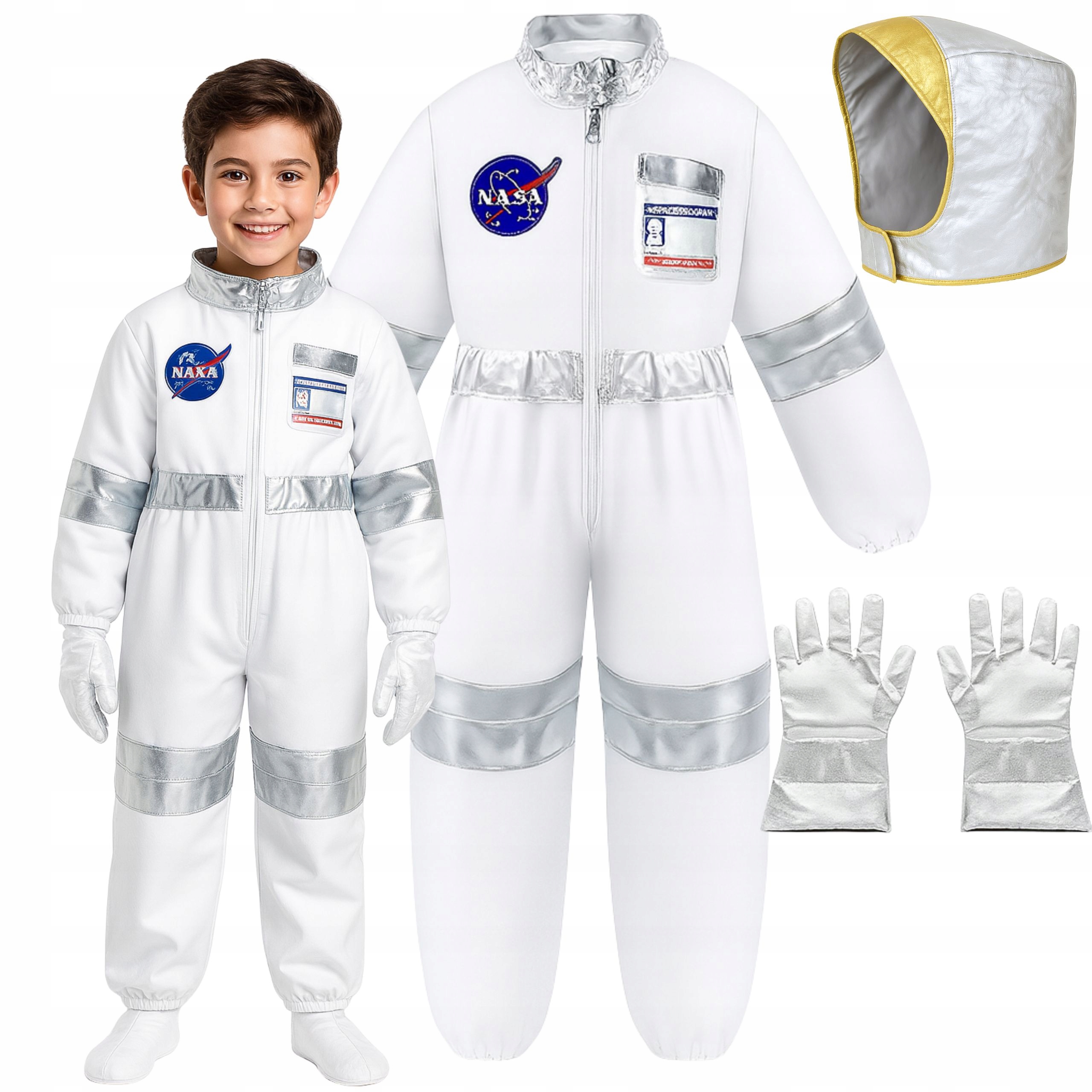 Strój Kostium Przebranie Astronauta Kosmonauta Kombinezon Nasa 104 110