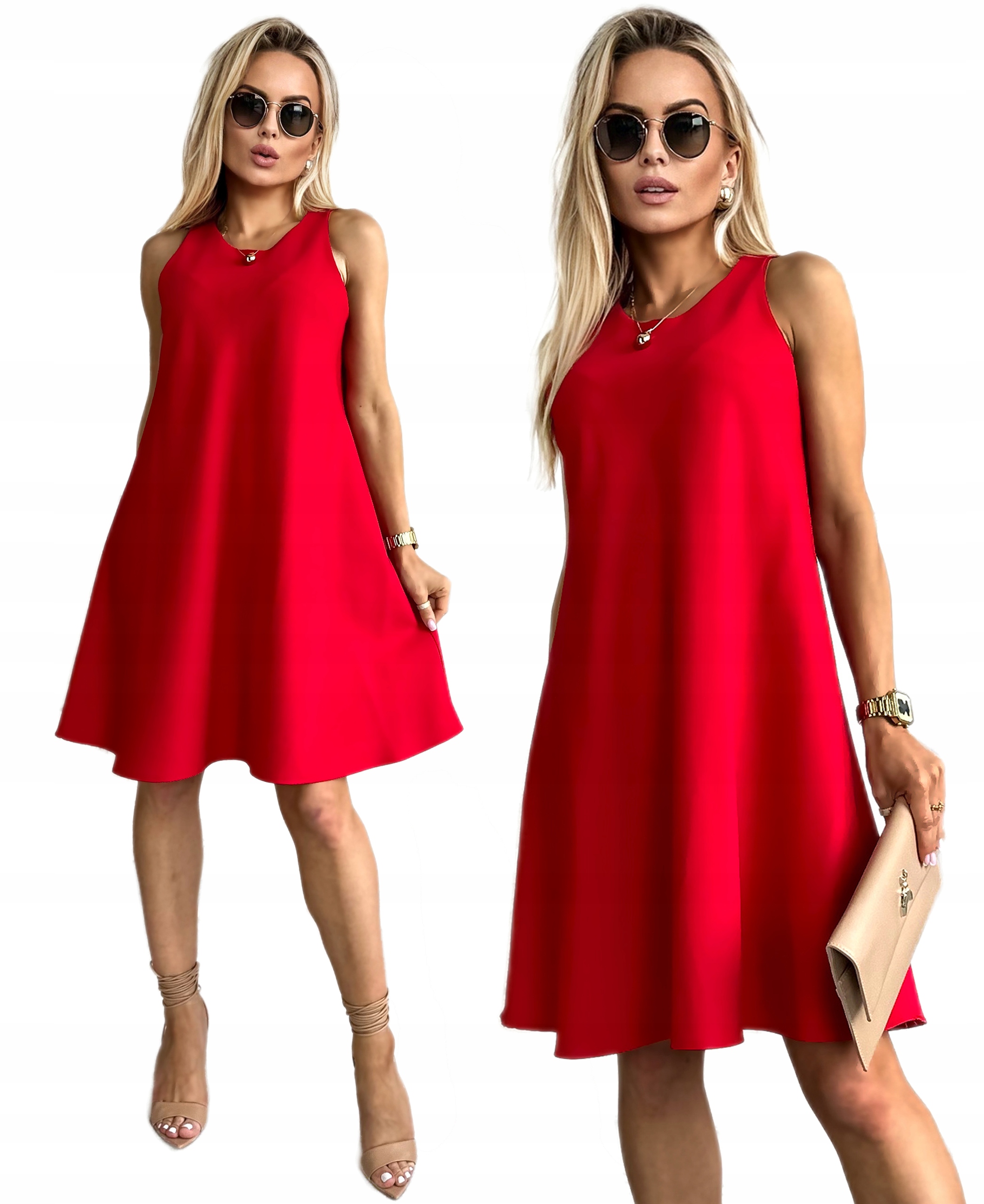 Wizytowa Sukienka Damska modna rozkloszowana Honorata