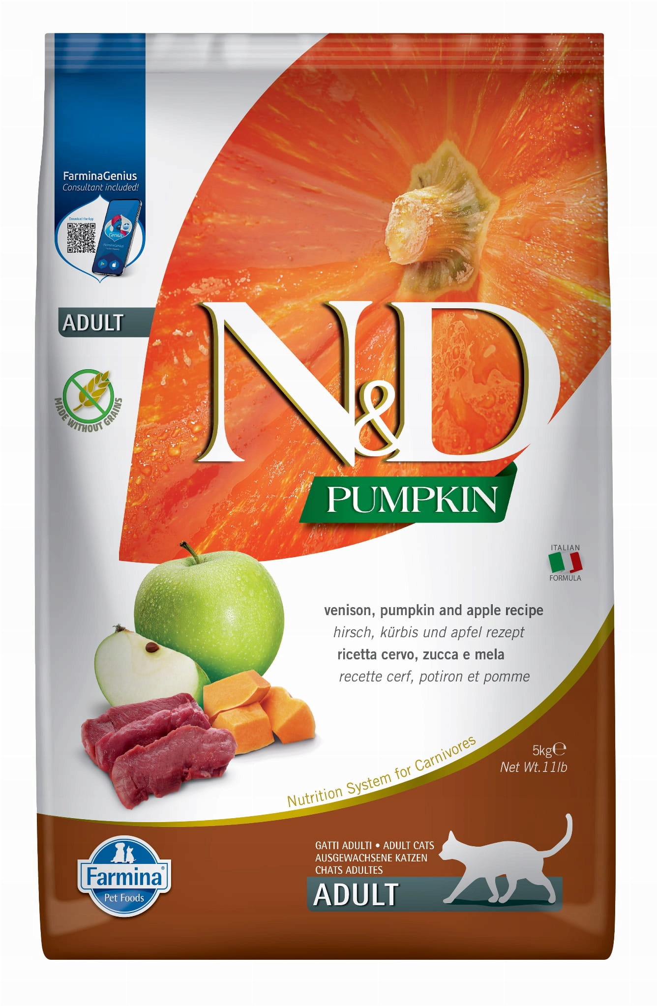 Farmina N&d Cat Pumpkin Venison & Apple 5kg