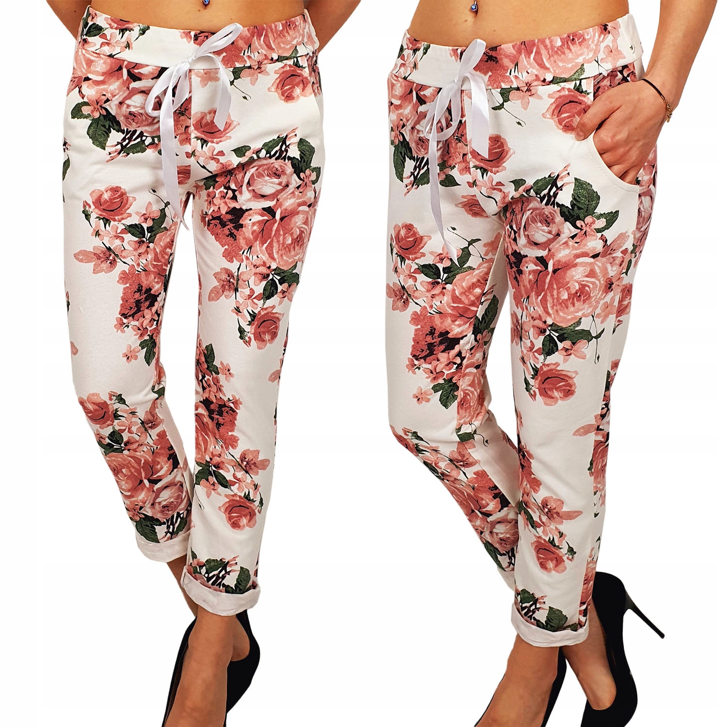 # SPODNIE Damskie DRESOWE Wygodne Bawełniane WZORY