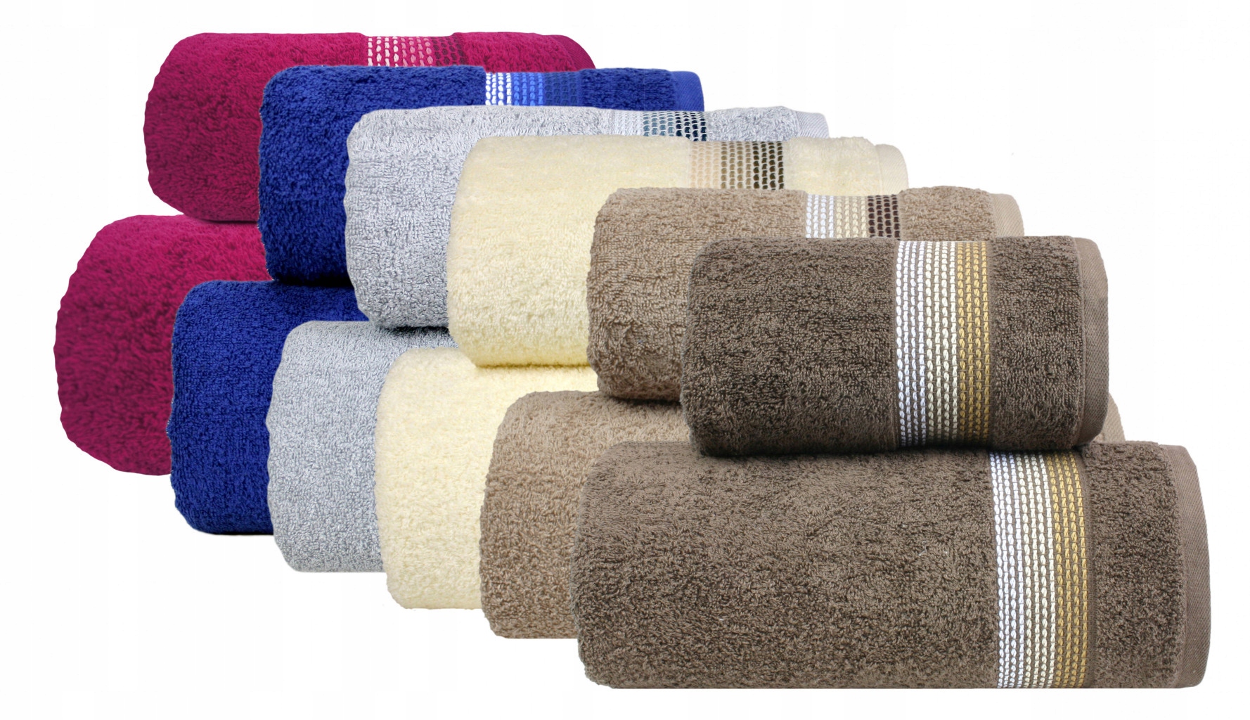 Komplet 2 ręczników Ombre 50x90 70x140 pudełko Frotex Greno beżowy Kod producenta 5905164040358