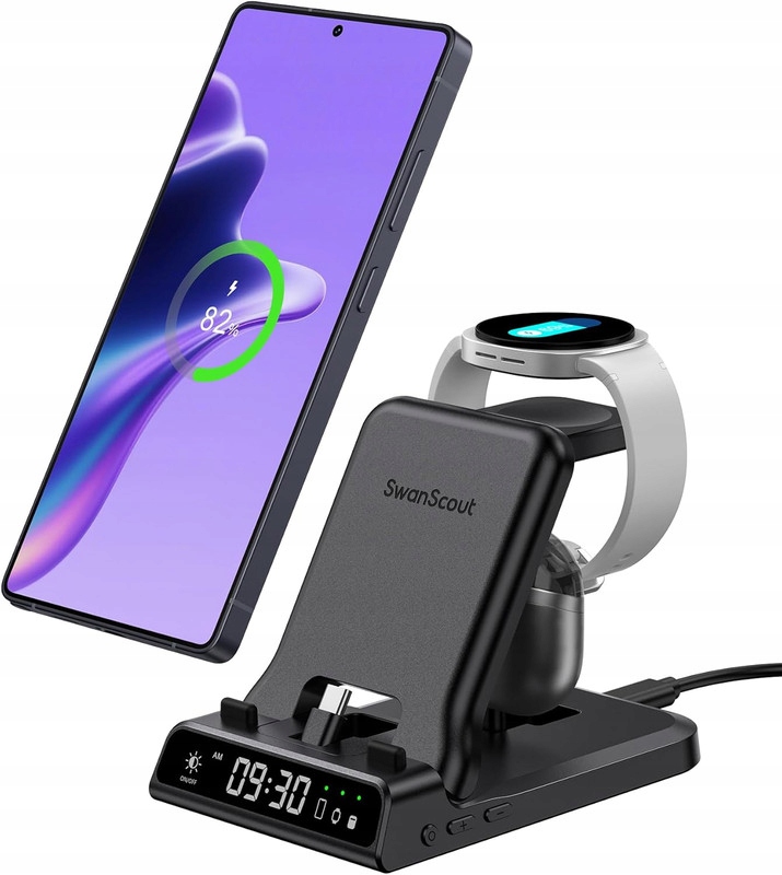 SwanScout 25W Usb C Wireless Charger 3in1 for Samsung S26 Galaxy Watch