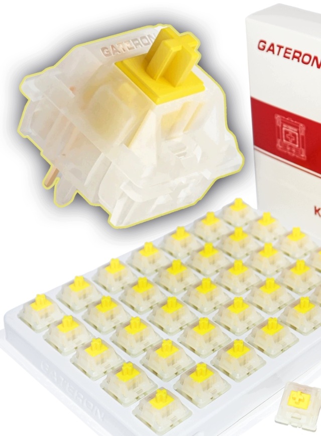 Přepínače pro mechanickou klávesnici Gateron Yellow 108 Kusů