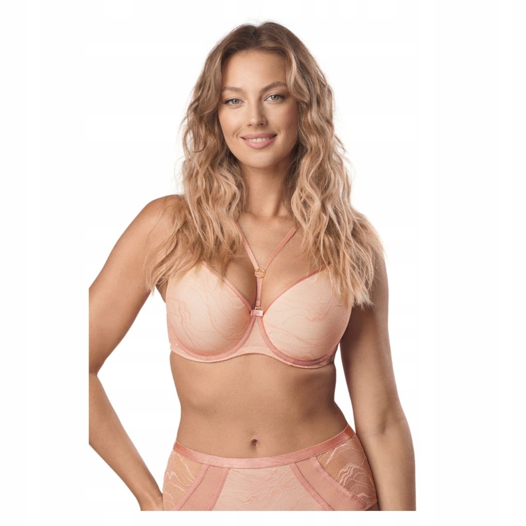 Podprsenka vyztužená podprsenka 75C chůze béžová růžová sexy Nipplex Mefemi