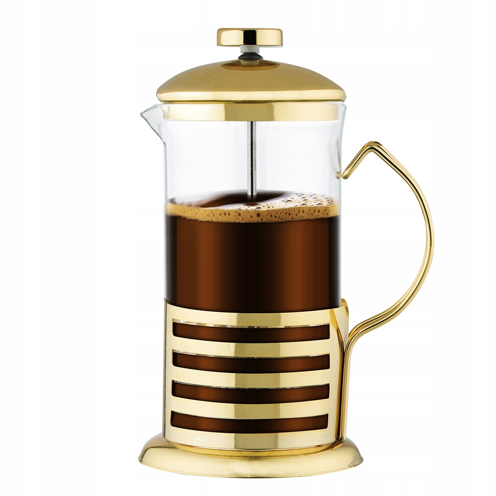 

Duży Zaparzacz do herbaty French Press złoty 1L