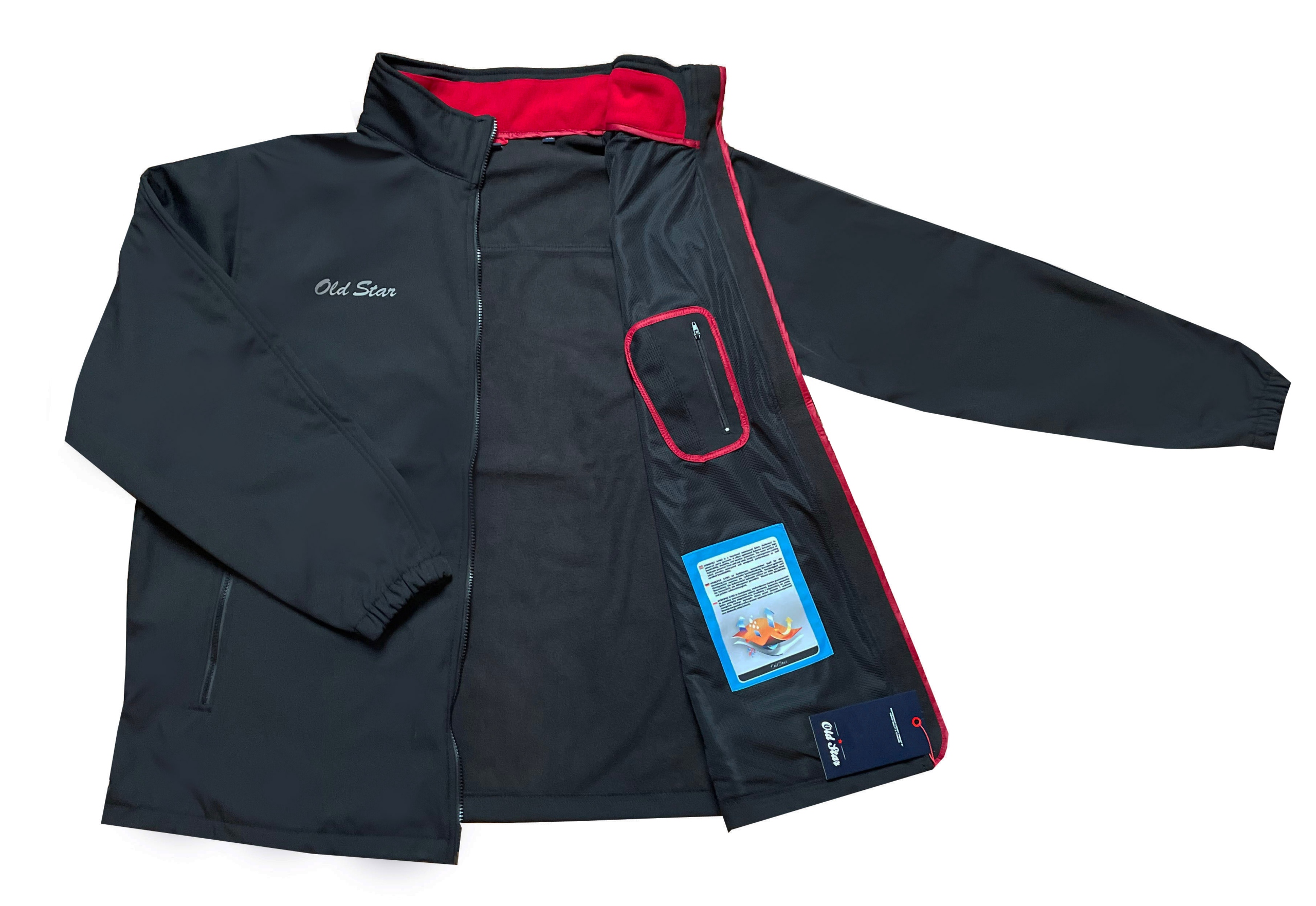 DUŻA MĘSKA KURTKA CZARNA SOFTSHELL OLD STAR 6XL Model ART.122